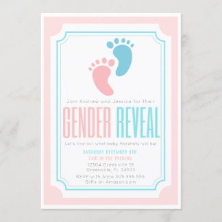 Pieds bébé Genre Reveillez Invitation