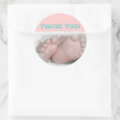 Pieds bébé -Merci ! Autocollant (Sac)