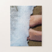 Pieds dans l'Océan Puzzle de plage amusant (Vertical)