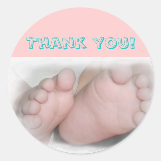 Pieds De Bebe Merci Autocollant Zazzle Be