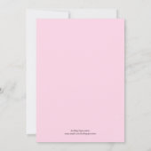 Pieds et points rose bébé douche Invitations (Dos)