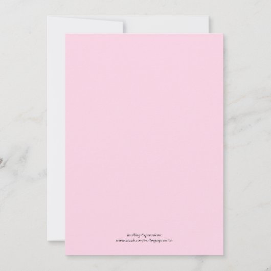 Pieds et points rose bébé douche Invitations (Dos)