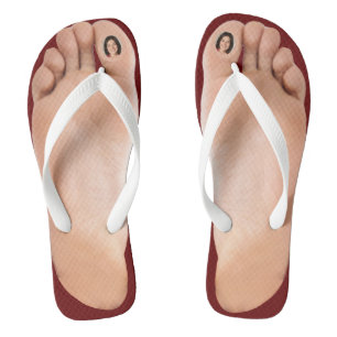 Pieds nus personnalisés tongs adultes