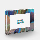 Pieds Peacock Bloc photo personnalisable (Gauche)