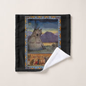 "Piegan-Blackfoot" Bad Handdoek (Wasdoekje)