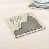Piek naar Peak Vierkante Kartonnen Onderzetter (Schuin)