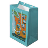 Pieken in het noordwesten - 5 verschillende bergen medium cadeauzakje (Voorkant Gekanteld)