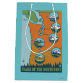 Pieken in het noordwesten - 5 verschillende bergen medium cadeauzakje (Achterkant)