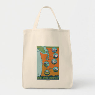 Pieken in het noordwesten - 5 verschillende bergen tote bag