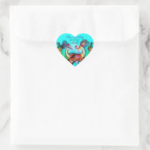 PIEKEN IN LOVE HEART MONOGRAM Save the Date Hart Sticker (Tas)