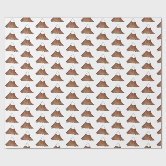 Piekgebergte met sneeuwgemak, klimmend buiten cadeaupapier (Vlak)