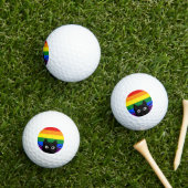 Pieking Black Cat Regenboog Vlag Golfballen (Insitu Gras)