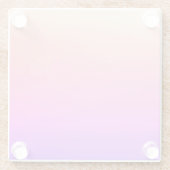 Piekroze en Paarse kleurrijke ombre Glazen Onderzetter (Achterkant)