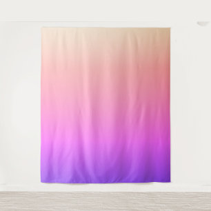 Piekroze en Paarse kleurrijke ombre Wandkleed