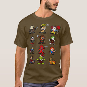 Piel Halloween Scary Horror-kerstgamer T-shirt