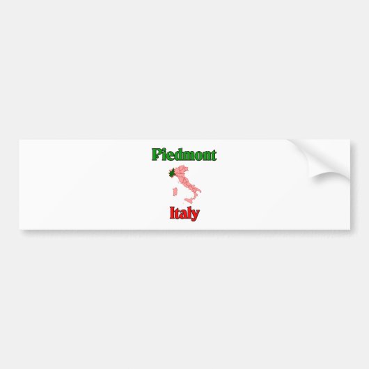Piemonte Italië Bumpersticker (Voorkant)