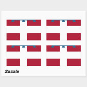 Piemonte (Italië) Vlag Rechthoekige Sticker (Vel)