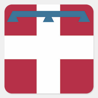 Piemonte (Italië) Vlag Vierkante Sticker