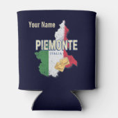 Piemonte Italy Retro Region Map  Pasta Blikjeskoeler (Achterkant)