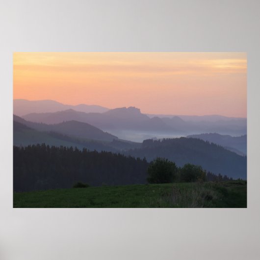 Pieniny sunrise poster (Voorkant)