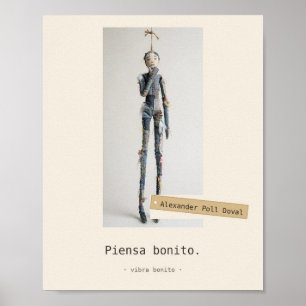 Piensa bonito — Jouets de Tissu Affiche