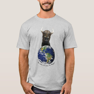 Piep de Veroveraar/Viking Cat T-shirt. licht T-shirt
