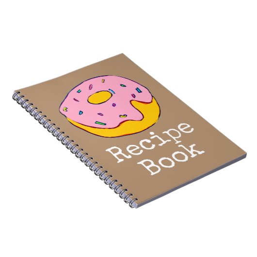 Piep de voedselroze doughnut notitieboek (Rechterzijde)