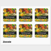 Piep en Thanksgiving Herfst Square Sticker (Vel)