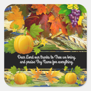 Piep en Thanksgiving Herfst Square Sticker