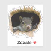 Piep. - grijze eekhoorn sticker (Vel)