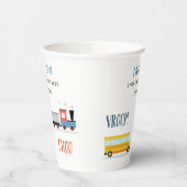 Piep Vroom woo Vliegtuig2 verjaardagsfeestje Papie Papieren Bekers (Links)