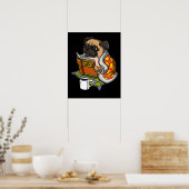 Piepspet voor boekenlezing Lover Dog Cute Pet Poster (Keuken)