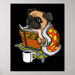 Piepspet voor boekenlezing Lover Dog Cute Pet Poster