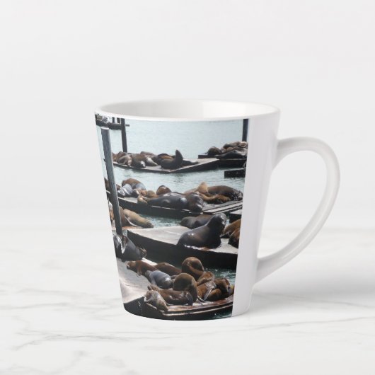 Pier 39 Zee leeuwen Latte Mok (Rechts)