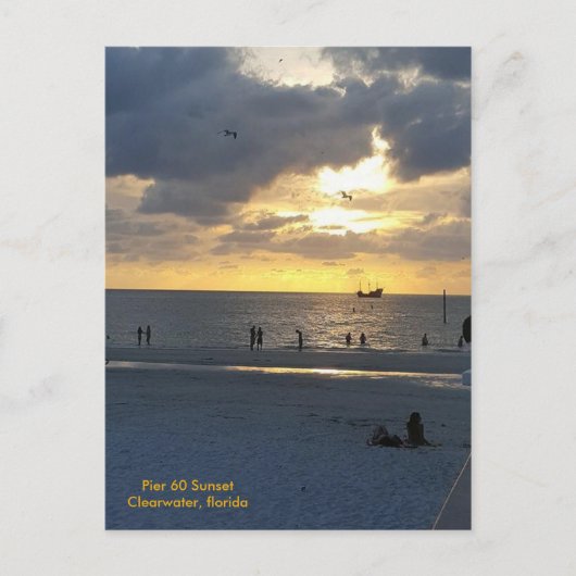 Pier 60 op zonsondergang briefkaart (Voorkant)