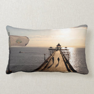 Pier at Sunset - Clevedon Pier, Somerset, UK - Kussen