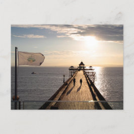 Pier at Sunset - Clevedon, Somerset, UK - Briefkaart
