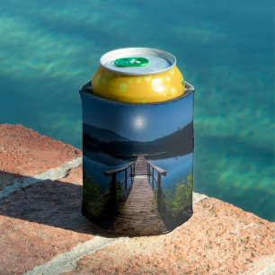 Pier bij nacht onder een volle maan blikjeskoeler