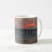 Pier en Sunset - Oak Island, NC Koffiemok (Voorkant rechts)