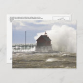 PIER LIGHTHOUSE vs MONSTER WAVES Briefkaart (Voorkant / Achterkant)