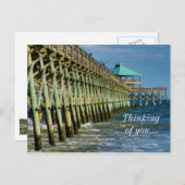 Pier Pêche Penser De Vous Carte Postale (Devant / Derrière)