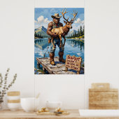 Pier Ponderings: Bigfoot en de Elk Poster (Keuken)