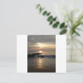 Pier sunrise briefkaart (Staand voorkant)