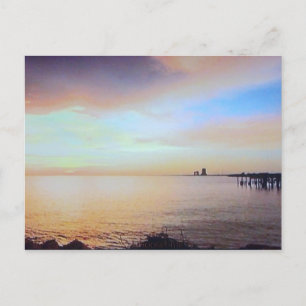 Pier Sunset Post Card Briefkaart