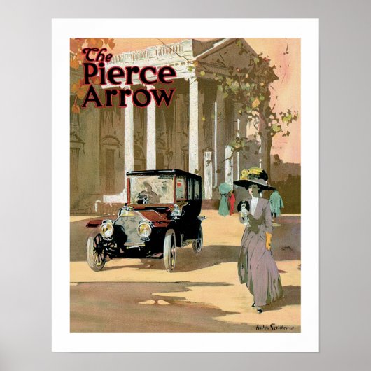 Pierce Arrow Automobile en  Art Poster (Voorkant)
