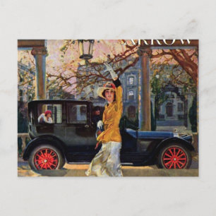 Pierce Arrow Girl Briefkaart