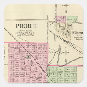 Pierce, Nebraska Vierkante Sticker