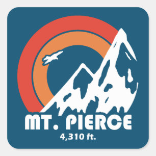 Pierce New Hampshire Sun Eagle Vierkante Sticker