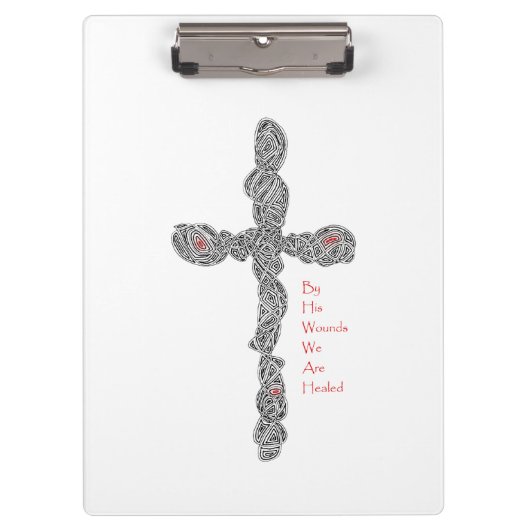 Pierced Cross - Isaiah 53:5 Klembord (Voorkant)