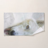 PIERCER DE NEIGE EN LOUP ARCTIQUE (Serviette à main)
